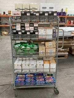 CAGE OF ASSORTED FOOD ITEMS TO INCLUDE QTY OF KIND CARAMELISED BISCUIT NUT BARS - BBE 26/10/24 TO ALSO INCLUDE QTY OF KELLOGG'S RICE KRISPIE TOTALLY CHOCOLATEY SQUARE BARS - BBE 4/12/24: LOCATION - A