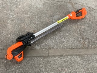 LONG REACH STYLE CORDLESS HEDGE TRIMMER IN ORANGE: LOCATION - AR21