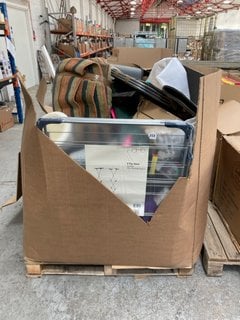 PALLET OF ASSORTED ITEMS TO INCLUDE HOME 3 TIER AIRER TO ALSO INCLUDE GIVE ME HAIR REPAIR CREAM: LOCATION - A4 (KERBSIDE PALLET DELIVERY)