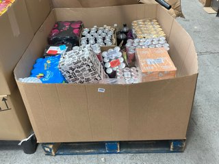 PALLET OF ASSORTED DRINKS TO INCLUDE PACK OF RUBICON 24PK SPARKLING MANGO CANS - BBE 6/25: LOCATION - A4 (KERBSIDE PALLET DELIVERY)