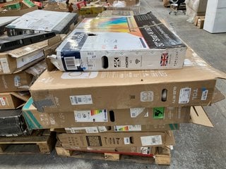 PALLET OF ASSORTED TVS - SPARES & REPAIRS - (PCB BOARDS REMOVED) TO INCLUDE MODELS TCL 65QM8BX7 & HISENSE 55E6KTUK: LOCATION - B9 (KERBSIDE PALLET DELIVERY)