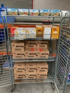 CAGE OF ASSORTED FOOD ITEMS TO INCLUDE QTY OF DOLE MANDARINS FRUIT JELLY - BBE 29/9/24 TO ALSO INCLUDE QTY OF NAKD PEANUT DELIGHT FRUIT & NUT BARS - BBE 8/10/24 - (CAGE NOT INCLUDED): LOCATION - B10