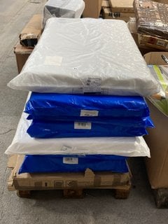 PALLET OF ASSORTED BABY COT MATTRESSES TO INCLUDE MAMAS & PAPAS ESSENTIAL FIBRE COTBED MATTRESS - SIZE 140X70X10CM: LOCATION - B1 (KERBSIDE PALLET DELIVERY)