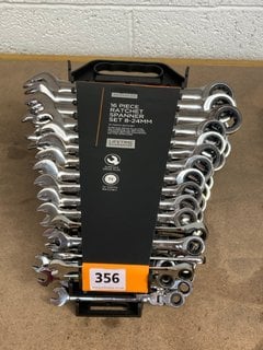 16 PIECE 8-24MM RATCHET SPANNER SET: LOCATION - BR9