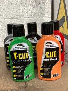 (COLLECTION ONLY) 5 X ASSORTED T-CUT 500ML COLOR FAST COLOUR SHADE PAINT WORK RENOVATOR: LOCATION - BR11