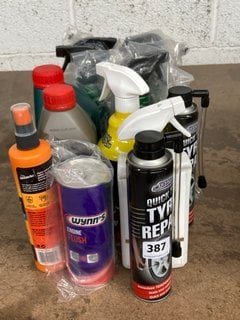 (COLLECTION ONLY) QTY OF ASSORTED CAR ITEMS TO INCLUDE AUTOGLYM RAPID CERAMIC SPRAY: LOCATION - BR11