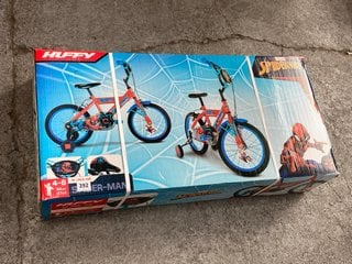 HUFFY MARVEL SPIDERMAN 16" BIKE WITH STABILISERS: LOCATION - BR11