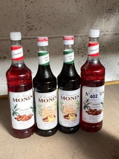 (COLLECTION ONLY) 2 X BOTTLES OF LE CONCENTRE DE MONIN AROMES NATURELS 70CL CHAI TEA - BBE 10/24 TO ALSO INCLUDE 2 X BOTTLES OF LE CONCENTRE DE MONIN AROMES NATURELS 70CL CINNAMON SYRUP - BBE 11/25: