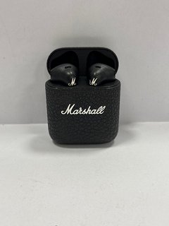 MARSHALL MINOR III WIRELESS EARBUDS (ORIGINAL RRP - £99) IN BLACK: MODEL NO 1005983 (WITH WIRELESS CHARGING CASE) [JPTM124937]