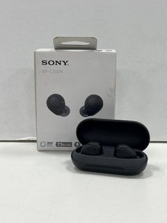 SONY WF-C700N WIRELESS EARPHONES (ORIGINAL RRP - £79) IN BLACK: MODEL NO YY2968 (WITH BOX, CHARGING CABLE & EARBUD TIPS) [JPTM125186]