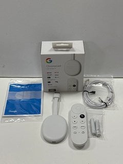 GOOGLE CHROMECAST WITH GOOGLE TV (HD) STEAMING DEVICE IN SNOW. (WITH BOX AND REMOTE) [JPTM124951]