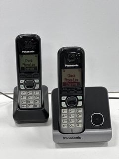 2X PANASONIC KX-TGA672E CORDLESS HOME PHONES. (WITH BASES AND POWER ADAPTERS) [JPTM125188]