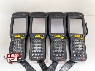 QTY OF 4 HONEYWELL DOLPHIN 99EX HANDHELD MOBILE COMPUTERS: MODEL NO 99EXLW (WITH BATTERY) [JPTM124926]