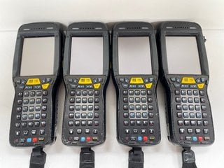 QTY OF 4 HONEYWELL DOLPHIN 99EX HANDHELD MOBILE COMPUTERS: MODEL NO 99EXLW (WITH BATTERY) [JPTM124924]