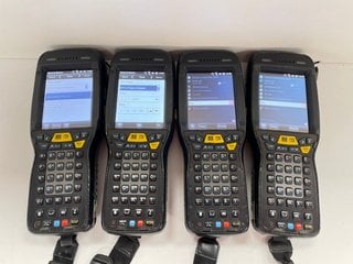 QTY OF 4 HONEYWELL DOLPHIN 99EX HANDHELD MOBILE COMPUTERS: MODEL NO 99EXLW (WITH BATTERY) [JPTM124902]