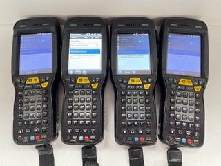 QTY OF 4 HONEYWELL DOLPHIN 99EX HANDHELD MOBILE COMPUTERS: MODEL NO 99EXLW (WITH BATTERY) [JPTM124894]