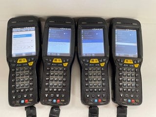 QTY OF 4 HONEYWELL DOLPHIN 99EX HANDHELD MOBILE COMPUTERS: MODEL NO 99EXLW (WITH BATTERY) [JPTM124921]