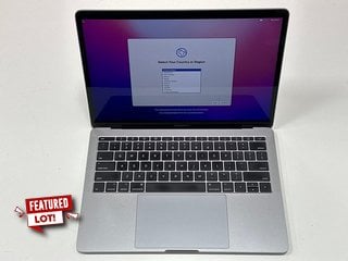 APPLE MACBOOK PRO (2017, TWO THUNDERBOLT 3 PORTS) 128 GB LAPTOP IN SILVER: MODEL NO A1708 (WITH MAINS POWER CABLE). 2.3GHZ DUAL-CORE INTEL CORE I5, 8 GB RAM, 13.0" SCREEN, INTEL IRIS PLUS GRAPHICS 15