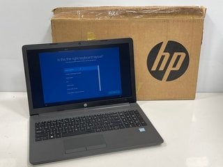 HP 250 G7 256 GB LAPTOP IN GREY: MODEL NO 6BP86EA#ABU (WITH BOX & CHARGING CABLE). INTEL CORE I5-8265U @ 1.60GHZ, 8 GB RAM, 15.6" SCREEN, MICROSOFT BASIC DISPLAY ADAPTER [JPTM125160]