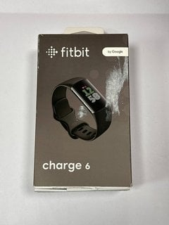 FITBIT BY GOOGLE CHARGE 6 FITNESS + HEALTH TRACKER IN SILVER CASE + LUNAR WHITE BAND: MODEL NO G3MP5 (WITH BOX) [JPTM124990]