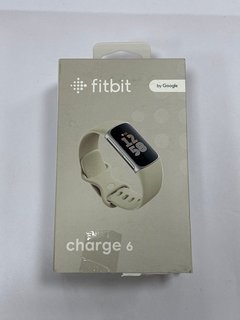 FITBIT BY GOOGLE CHARGE 6 FITNESS + HEALTH TRACKER (ORIGINAL RRP - £139) IN SILVER CASE, PORCELAIN BAND: MODEL NO G3MP5 (WITH BOX & ALL ACCESSORIES) [JPTM124961]