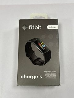 FITBIT BY GOOGLE CHARGE 5 FITNESS + HEALTH TRACKER IN GRAPHITE STAINLESS STEEL CASE & BLACK BAND: MODEL NO FB 421 (WITH BOX & ALL ACCESSORIES) [JPTM124965]