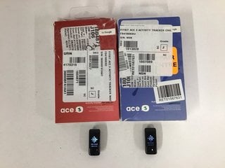 2X FITBIT ACE 3 HEALTH & FITNESS TRACKERS: MODEL NO FB418 (WITH ACCESSORIES AS SHOWN) [JPTM125081]