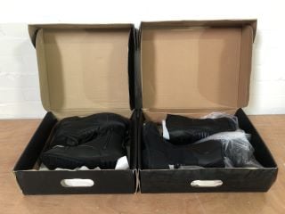 2 X DUCHINNI MOTORCYCLE BOOTS 1 SIZE 39 CASSIDY BLACK BOOTS 1 SIZE 43 SHERWOOD BLACK BOOTS