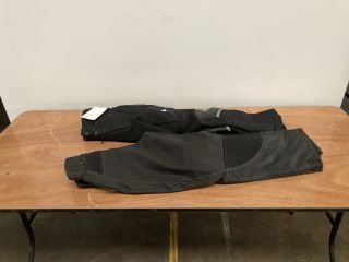 PREXPORT BLACK X-PREX WATERPROOF TUONO RIDING TROUSERS (SIZE SMALL) AND MILANOI SPORT TOURING RIDING TROUSERS (SIZE SMALL)