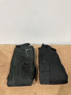 BUFFALO BLACK ENDURANCE RIDING TROUSERS (SIZE MEDIUM/32) AND BUFFALO BLACK PACIFIC RIDING PANTS (SIZE MEDIUM/32) AND BUFFALO BLACK COOLFLOW RIDING TROUSERS (SIZE MEDIUM/32)