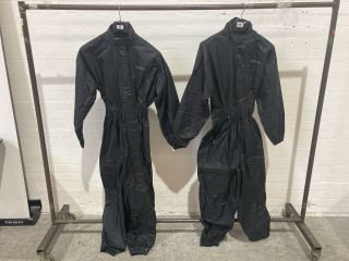 2 X WEISE BLACK WESO/8 ECO-1 PIECE RAINSUIT (SIZE SMALL)