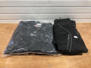 BUFFALO BLACK PHANTOM RIDING TROUSERS (SIZE XXL) AND AKITO BLACK RAINBOW PLUS RIDING TROUSERS (SIZE XXL)