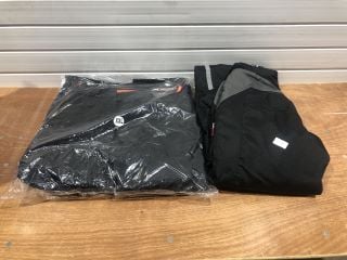 BUFFALO BLACK/GUN SONAR RIDING TROUSERS (SIZE XXL) AND AKITO BLACK RAINBOW PLUS RIDING TROUSERS (SIZE XXL)