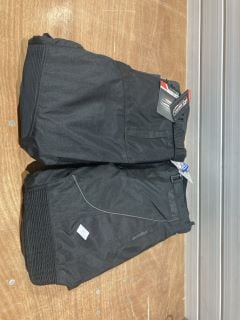 RK SPORTS 2121 BLACK RIDING JEANS (SIZE XXL) AND AKITO BLACK RAINBOW PLUS RIDING TROUSERS (SIZE XXL)