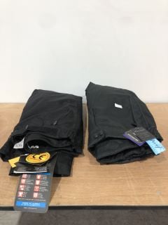 GP SUZUKI RIDING TROUSERS BLACK (SIZE XXXL) AND WEISE MARIN BIB N BRACE BLACK TROUSERS (SIZE XXXL)