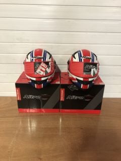 2X NITRO HELMETS N2200 STERLING SIZE SMALL BLUE/WHITE/RED