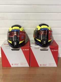 2X L52 HELMETS FF397 VECTOR FT2 PODIUM SIZE EXTRA SMALL (HI VIS YELLOW BLACK)