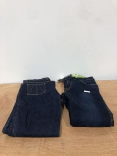 BULL-IT LADIES BLUE BONDI SR6 REGULAR JEANS (31W/14L) AND DRAGGIN INDIGO LADIES CLASSIC JEANS (SIZE 14)