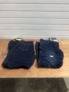 BULL-IT LADIES FLEX SR4 BLUE JEANS (31L/W16) AND DRAGGIN CLASSIC FIT BLUE JEANS (SIZE 16)