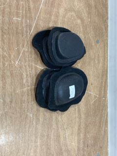 FOUR SMALL PLAIN BLACK PROTECTION PADS