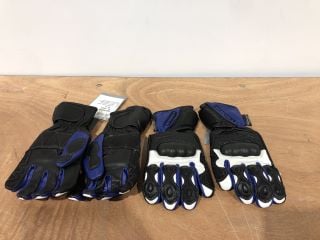 DAYTONA BLUE AND BLACK MOTORCYCLE GLOVE X2 (SIZE S)