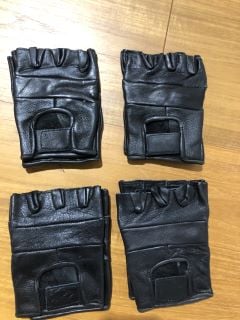 X5 FINGERLESS LEATHER MOTORCYCLE GLOVES SIZE S