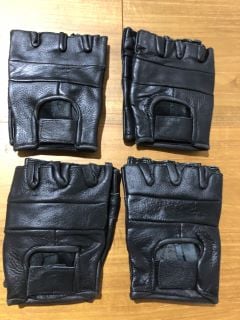 X4 FINGERLESS LEATHER MOTORCYCLE GLOVES SIZE S