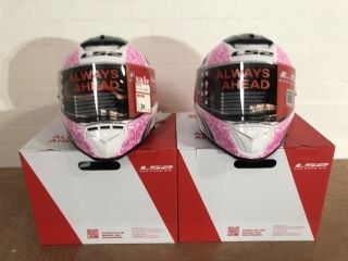 2X L52 HELMETS FF390 BREAKER RUMBLE SIZE EXTRA SMALL (WHITE PINK)