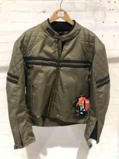 WEISE CROCODILE GREEN MOTORCYCLE JACKET (SIZE 44-L)