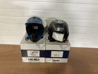 2X HJC HELMETS 1 CL-XY SIZE LARGE (BLUE) 1 IS-35 SCOOTER HELMET SIZE EXTRA SMALL (ANTHRACITE)