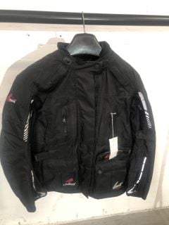 WEISE BLACK WITH PINK AND GREY ACCENTS MOTORCYCLE JACKET (SIZE L/14)