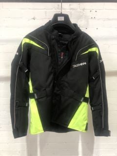 DUCHINNI RIDING JACKET BLACK NEON GREEN (SIZE L)