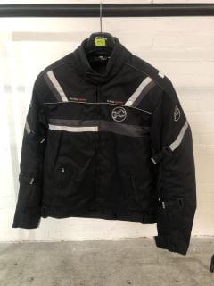 BUFFALO BLACK AND GREY MOTORCYCLE JACKET WITH AIRFLOW SYSTEM (SIZE 42-M)