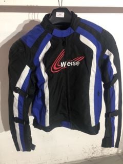 WEISE THERMO BLACK WHITE BLUE RIDING JACKET (SIZE 44-L)